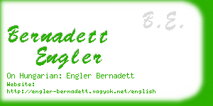 bernadett engler business card